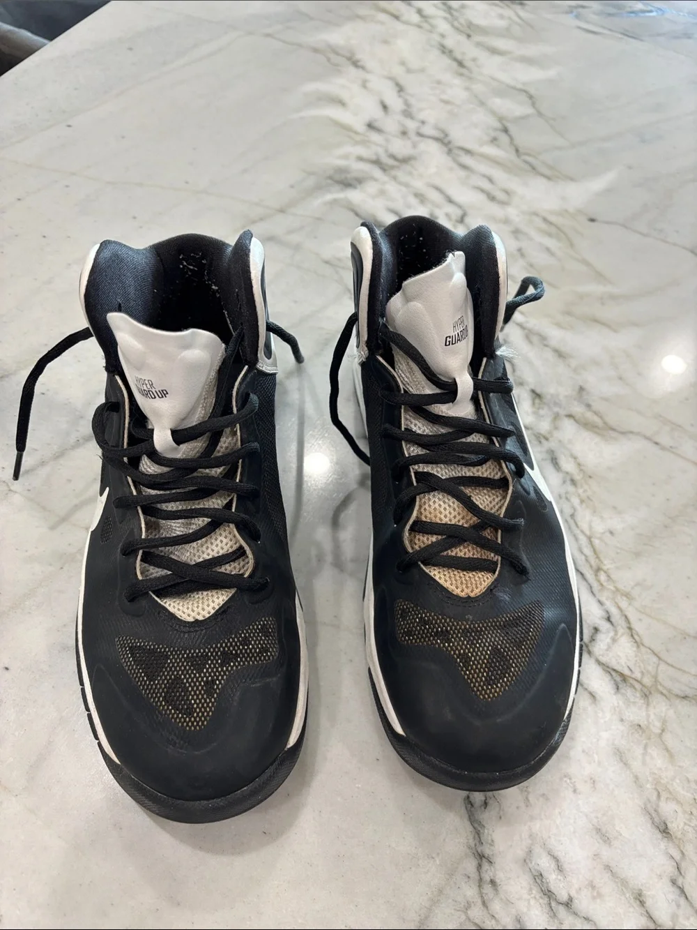 Nike Black and White High-Top Athletic Shoes